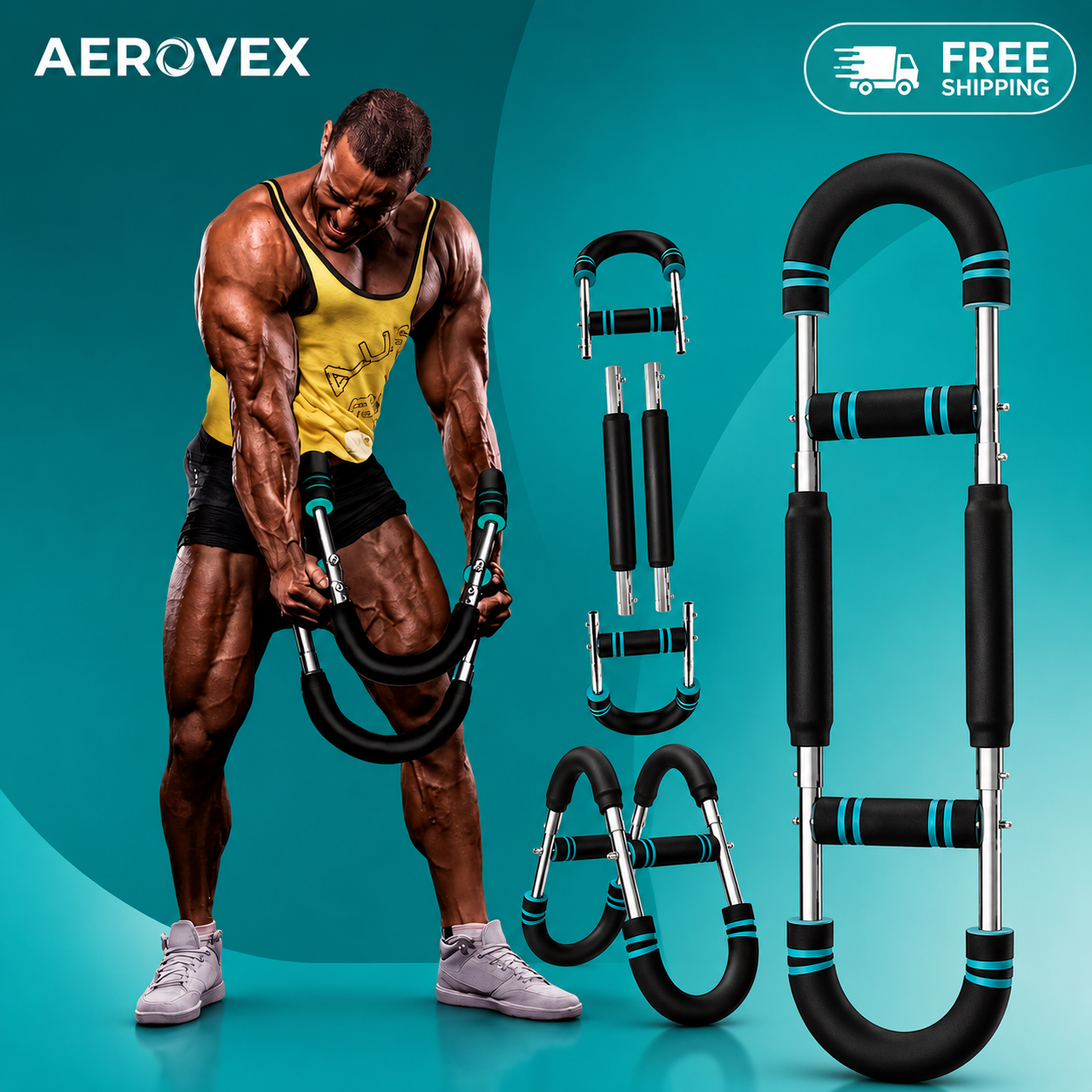 AEROVEX™ Power Twister – Heavy Duty Home Workout Resistance Bar